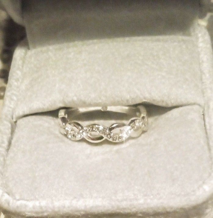 Sterling Silver With CZ Stones Size 7