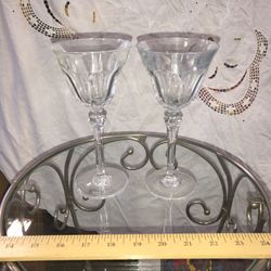 2 Vintage Crystal Goblets