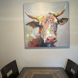Colorful Cow Painting 