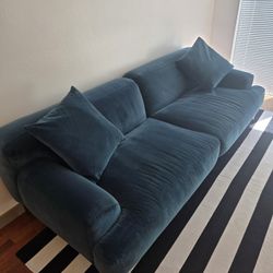 Article Blue Velvet Couch 