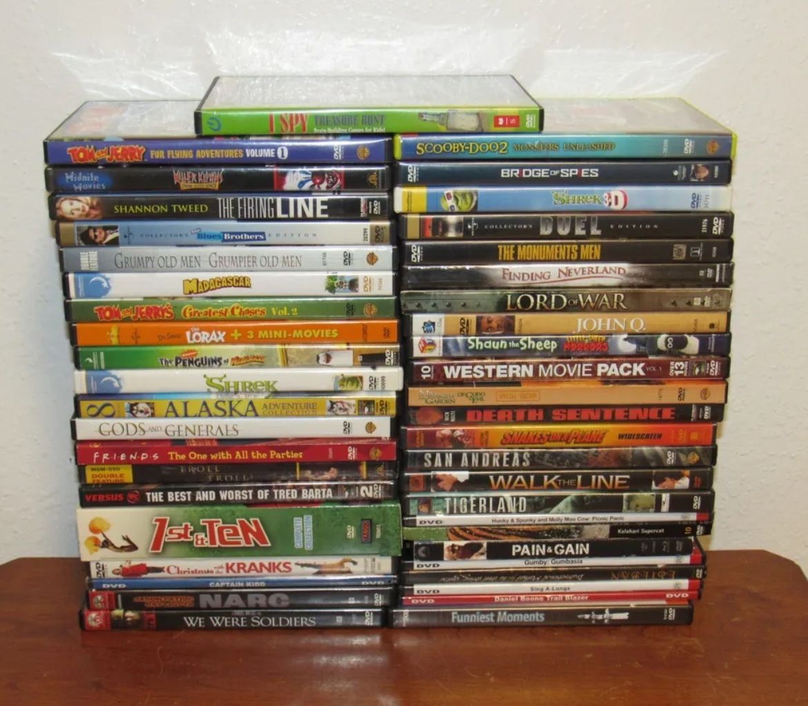 Lot of 45 DVD Used Assorted Collection DVD Movies Comedy Drama Thriller AS IS