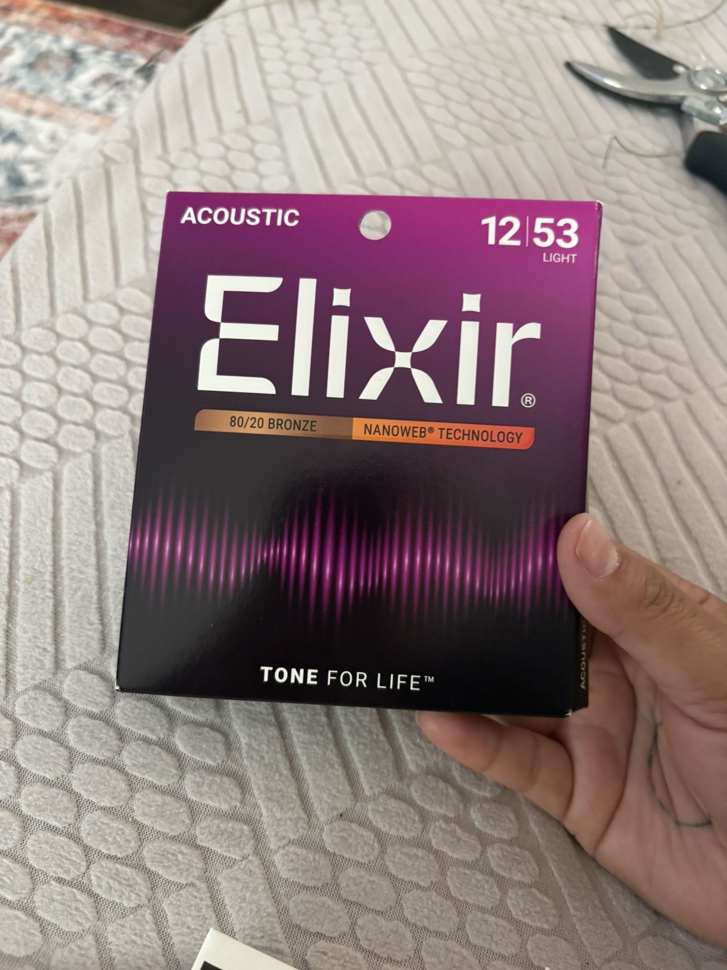 Elixir 80/20 bronze 12/53 Light Acoustic guitar strings