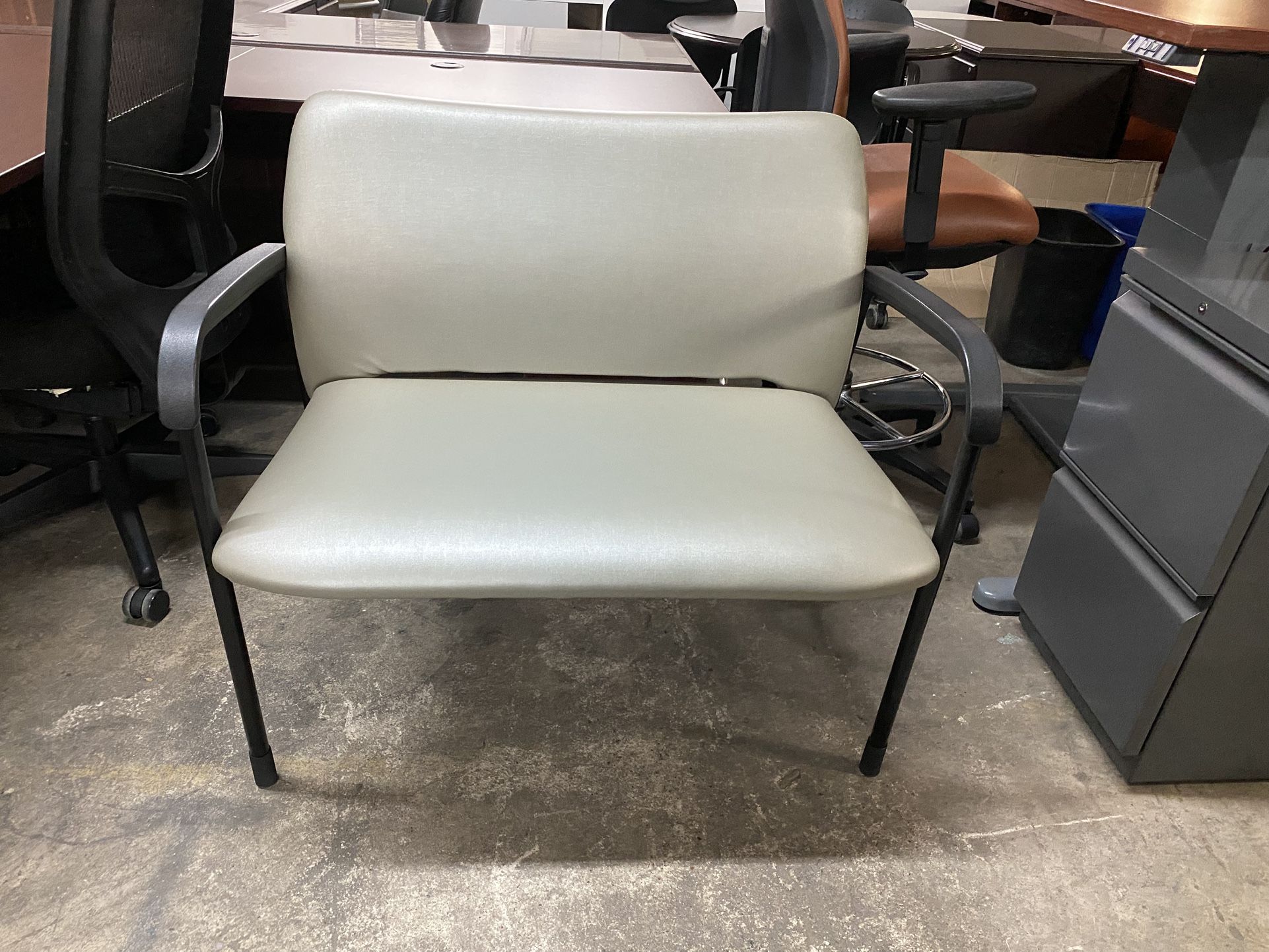 Gunlocke double wide waiting chair