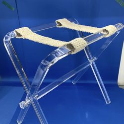  Vintage Hollywood Regency Lucite Tray Table or Luggage Rack