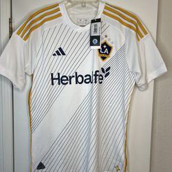 Men's LA Galaxy adidas White 2024 Angeleno Kit Authentic Jersey Medium