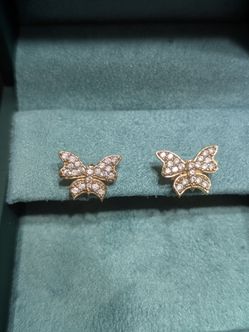 14 Karat gold butterfly earrings