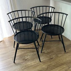 Black Metal Windsor Dining Chairs $30ea