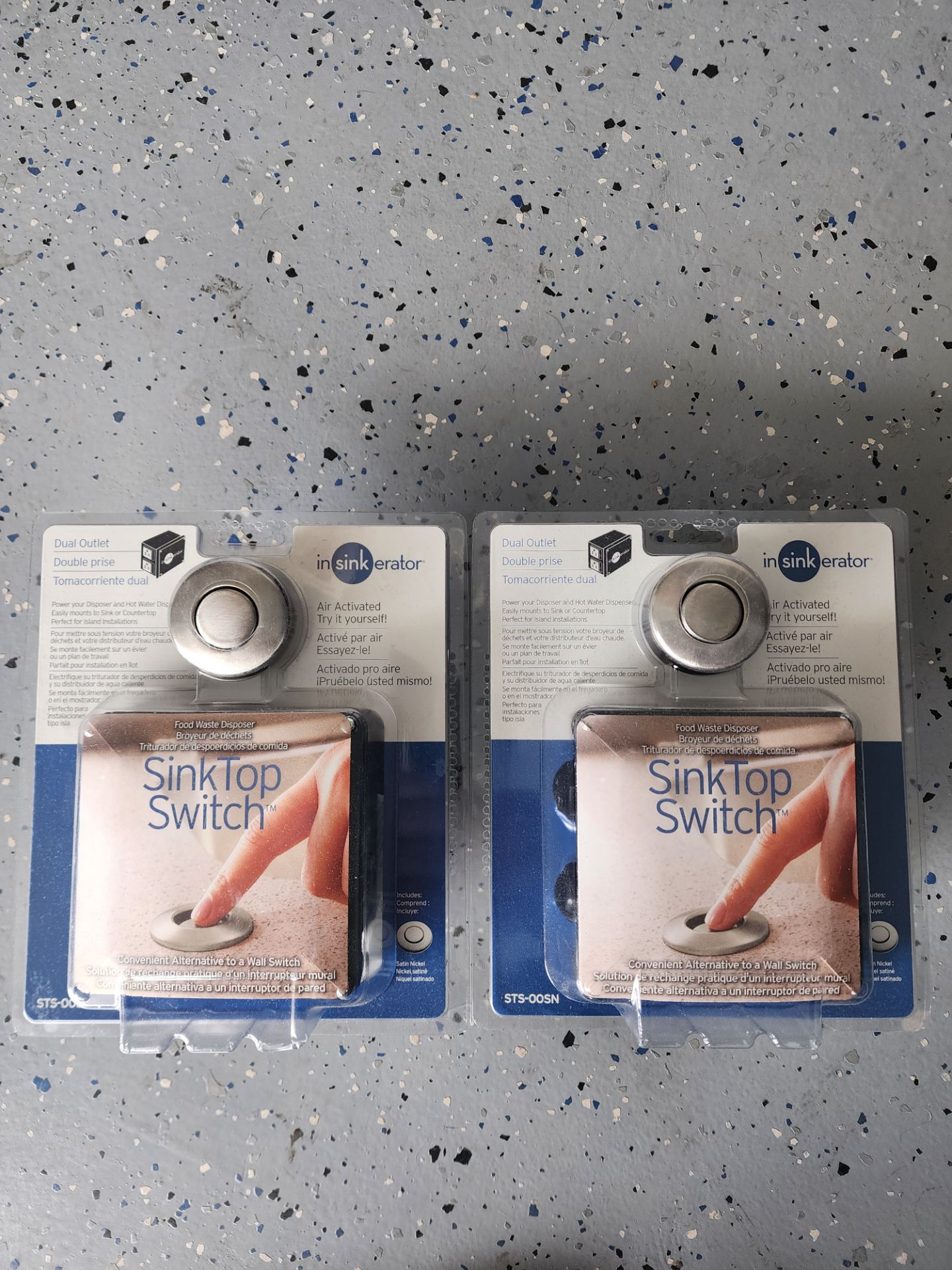 Insinkerrator sinkhole switch satin nickel brand new