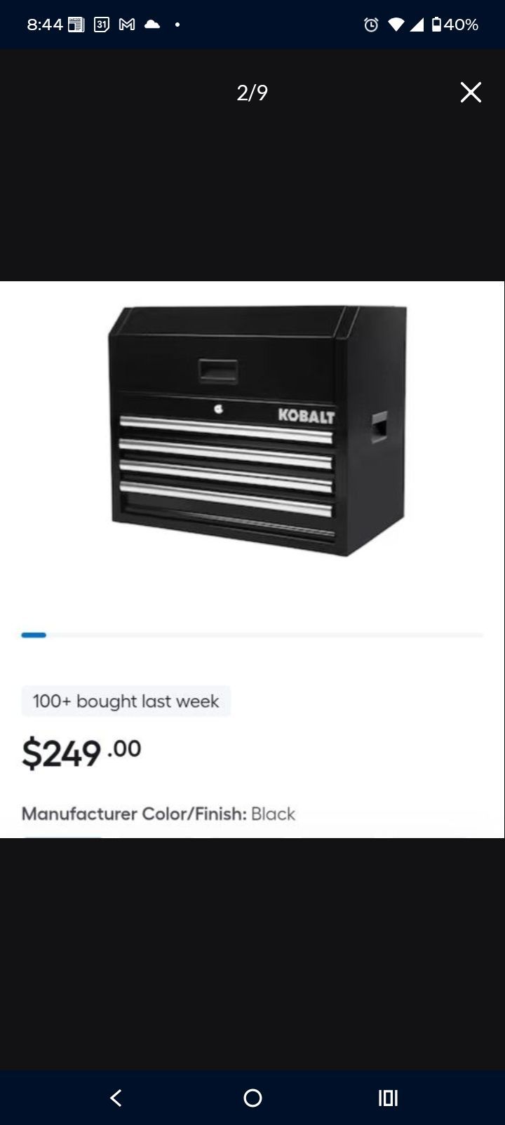 Kobalt tool box