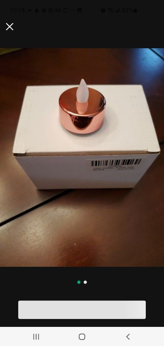 Rose Gold Tea Lights - Battery