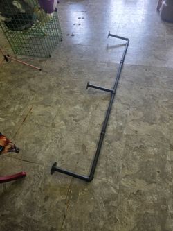 Used wall garment rack, just over 5 feet long, $20