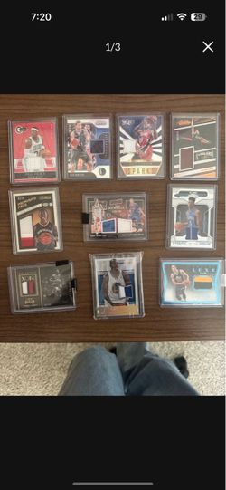 NBA Basketball Jersey Relic Card Lot (10 Cards)
