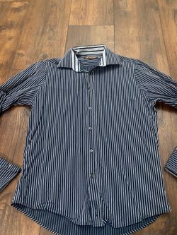 Men’s blue striped long sleeve shirt size medium by Ben Sherman #19
