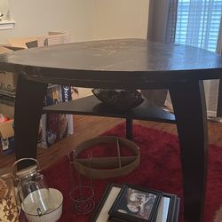 Dining table, high two high chairs