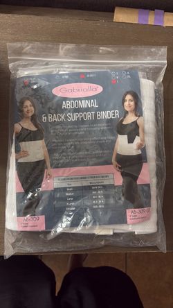 Maternity Abdominal & Back Support Binder Color White Size: Large