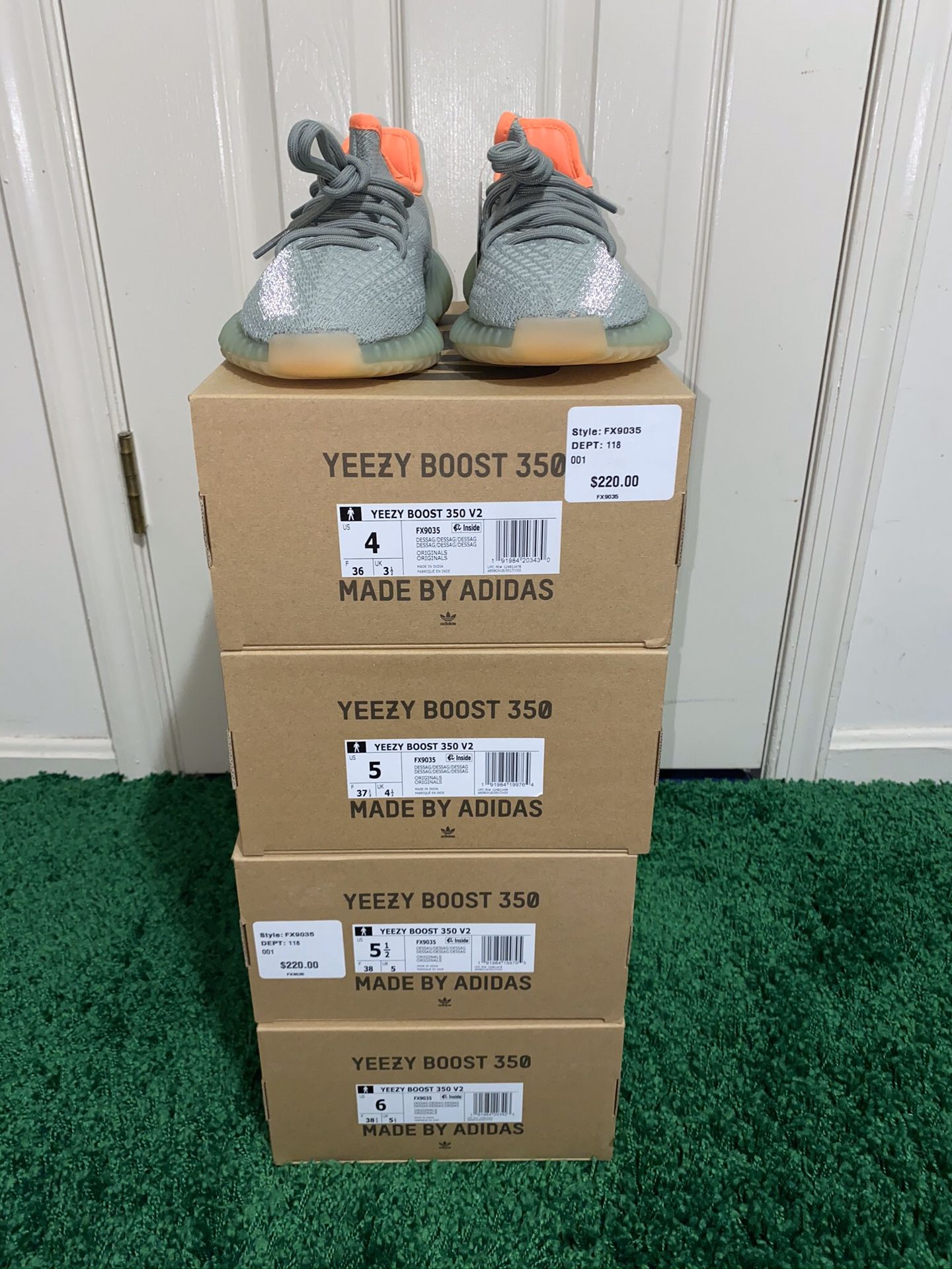 BRAND NEW ADIDAS YEEZY BOOST 350 DESERT SAGE SIZE 4 5 5.5 6