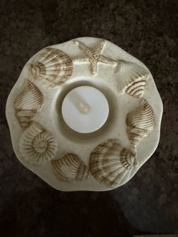 Beach Themed Shell Candle Holder