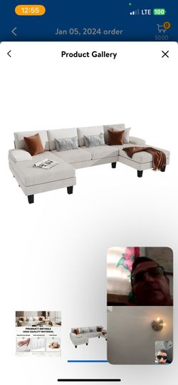 Used White Sofa