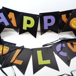 Happy Halloween Banner. Halloween Party Decoration.