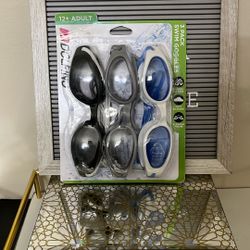 Dolfino Adult Racer Tinted Swim Goggles, Multi-Color, Unisex (3 In A Pack)