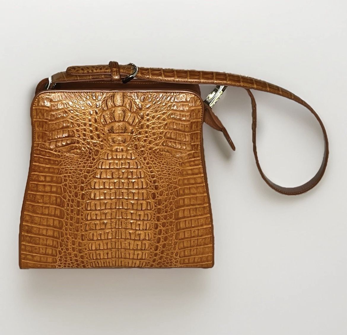 Genuine Crocodile Leather Handbag – Made in Thailand –Exotic Luxury Bag Purse | Mint Condition!