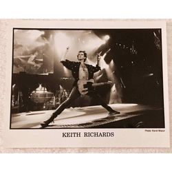 KEITH RICHARDS Photograph KEVIN MAZUR Promo B&W 8x10 Press Photo Rolling Stones 
