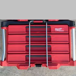 Milwaukee PACKOUT Pack Out 22 in. Modular 4-Drawer Tool Box w/ Metal Reinforced Corners $135  