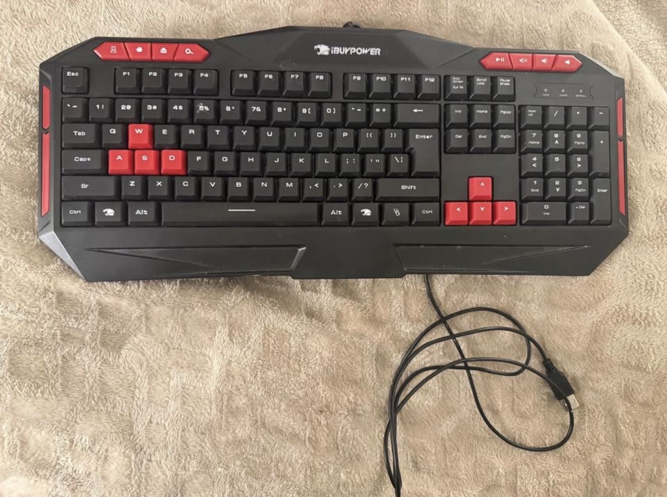 iBuyPower Red & Black Gaming Computer Keyboard | $20