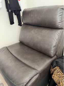 Dark gray recliner chair