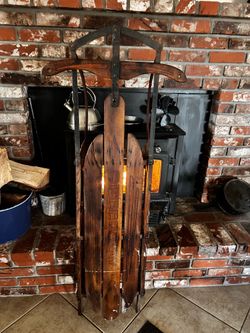 Vintage Speedaway Wooden Snow Sled