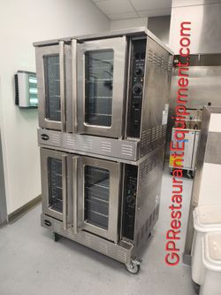 NEW Commercial Full Size Double Stacked Convection Oven Restaurant Gas