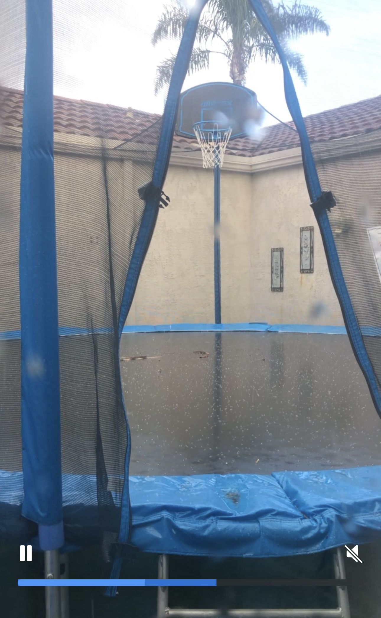 Trampoline, Taken Apart And Ready For A Pick Up