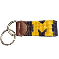 Needlepoint Key Fob - University Of Michigan 