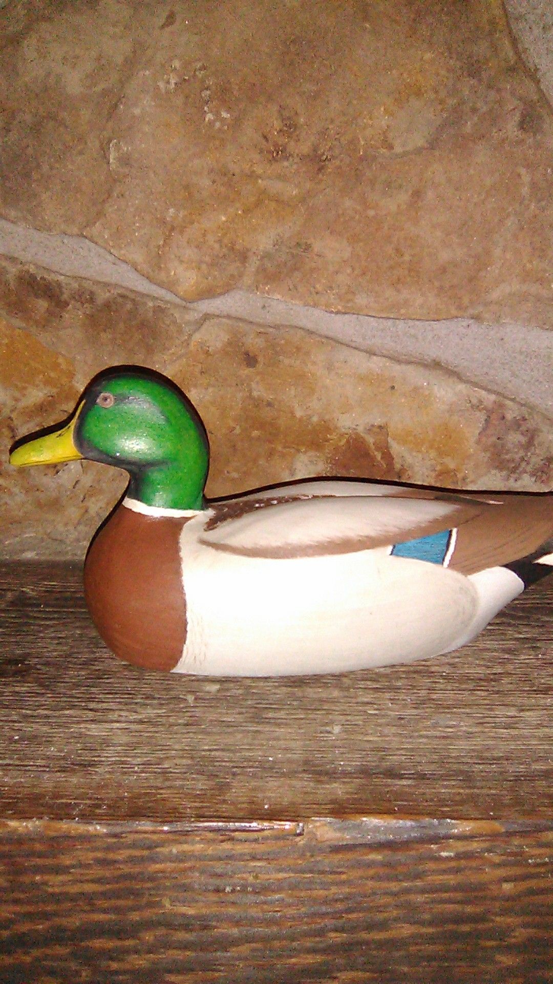 Handcrafted wooden duck