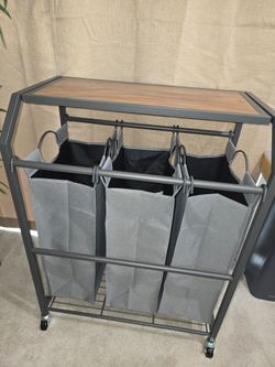 Triple sorter laundry cart with flip up table from costco and more items posted here