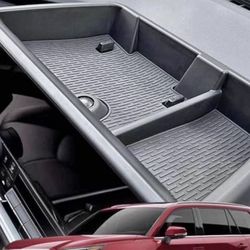 for 2026 2025 2024 Grand Highlander Accessories Center Console Behind Screen Dashboard Organizer Tray, Storage box with Anti-Slip Black Pad for Toyota