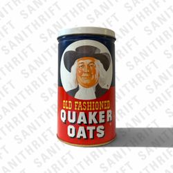 Vintage 1982 Limited Edition Quaker Oats Metal Tin Canister