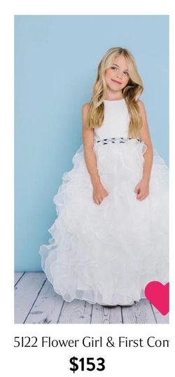 White flower girl / communion dress size 10 with Bolero jacket