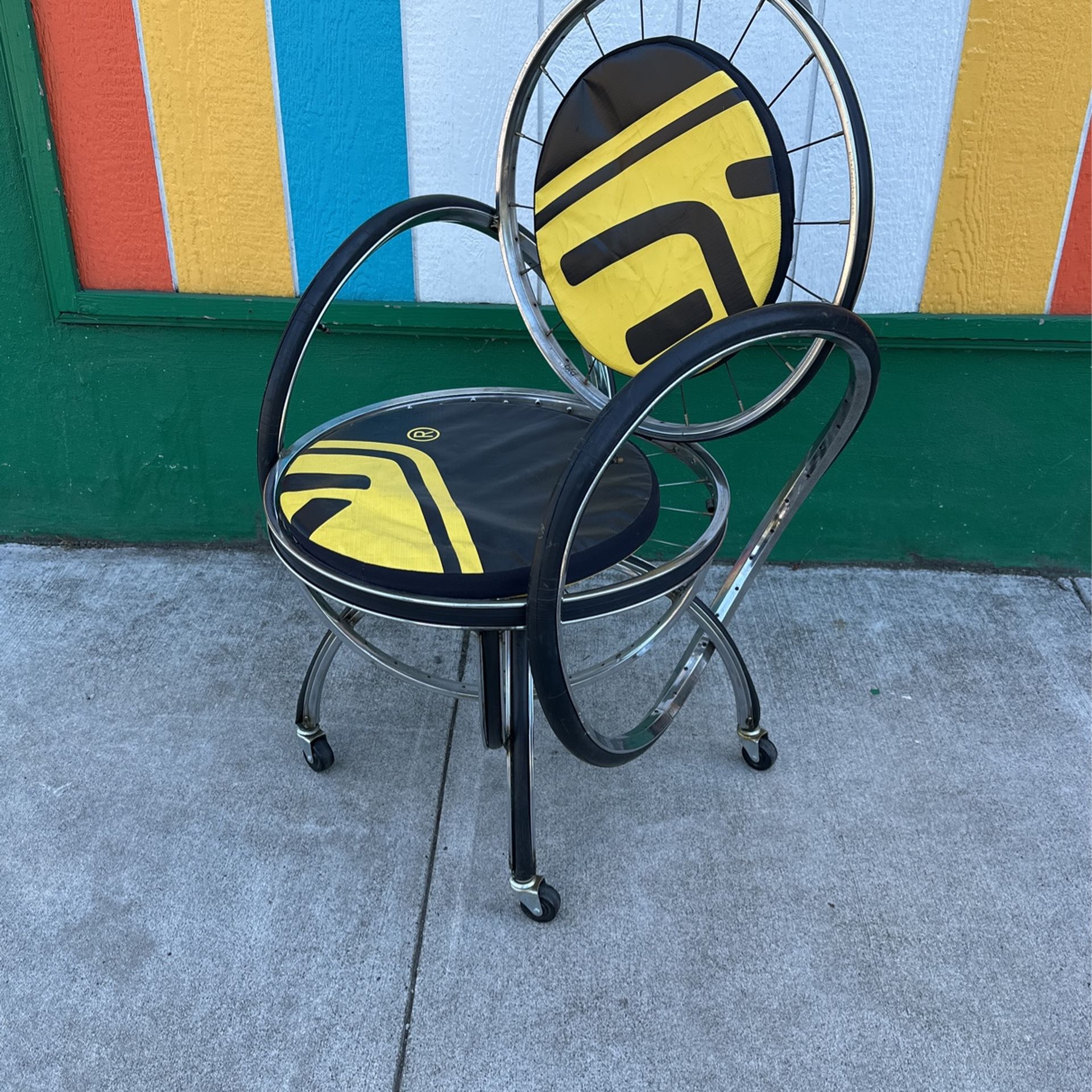 [145ea] Custom Made Rolling Chair by Bicycle Furniture Design