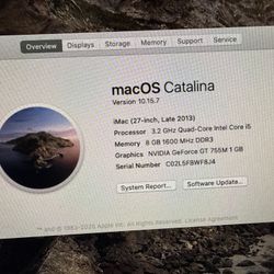 27” Apple iMac (Late 2013) – Fresh macOS, Works Perfect – Read Description