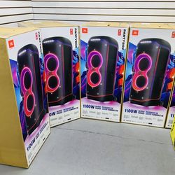 Powerful JBL PartyBox Ultimate speaker is brand new in box. This unit has 1100W output power and features integrated light shows. It is a large, high-