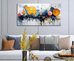 New Modern Abstract Wall Art, Wall Painting 58"x29"