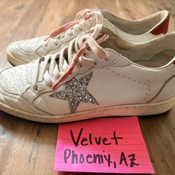 Golden Goose Silver Red Pink Ballstar AUTHENTIC Size 39