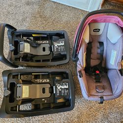 Evenflo LiteMax Car Seat With 2 Bases