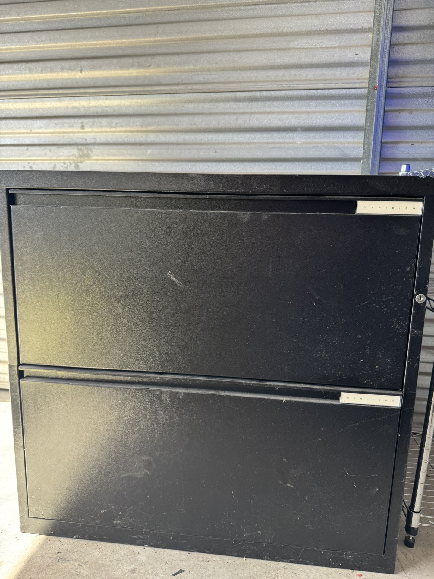 🗄️ Steel 2-Drawer Lateral File Cabinet – Meridian – Black
