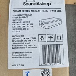 Sound Sleep Air Mattress W/built In Pump