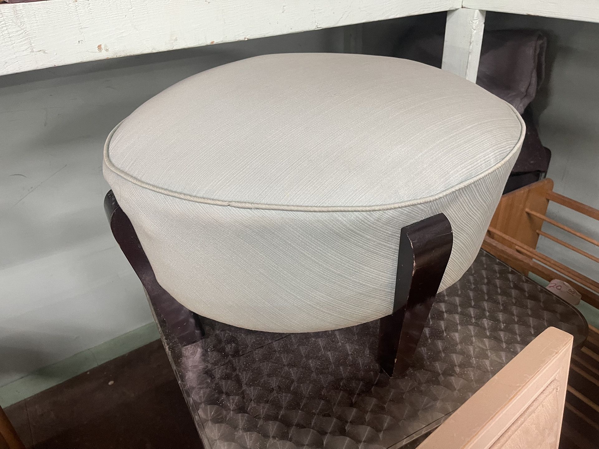 Mid Century Red Lion Table Company Ottoman