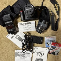 Nikon D70 Digital Camera with Lenses and Speedlight 600