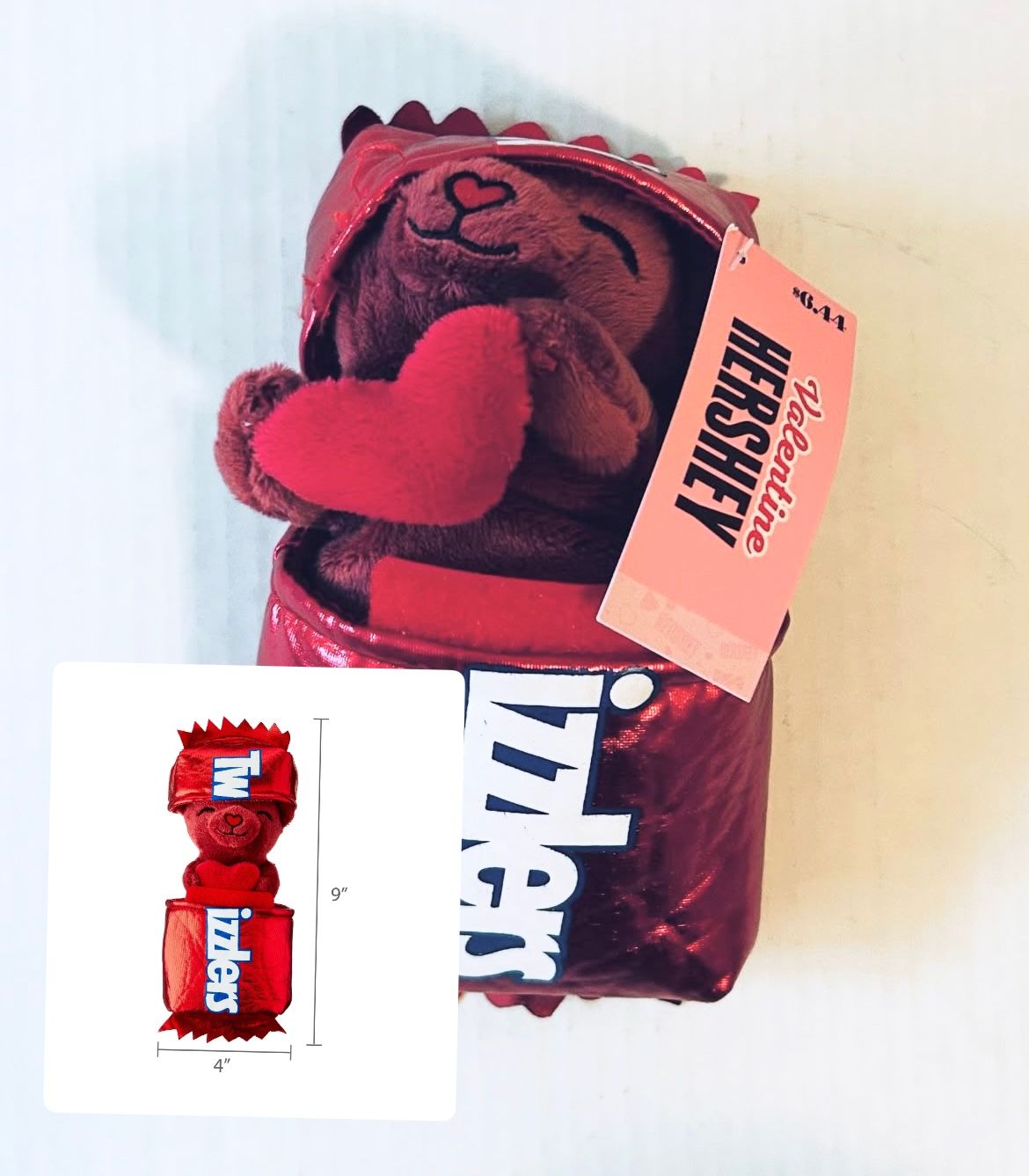 Hershey's Twizzlers Candy Wrap Red Teddy Plush