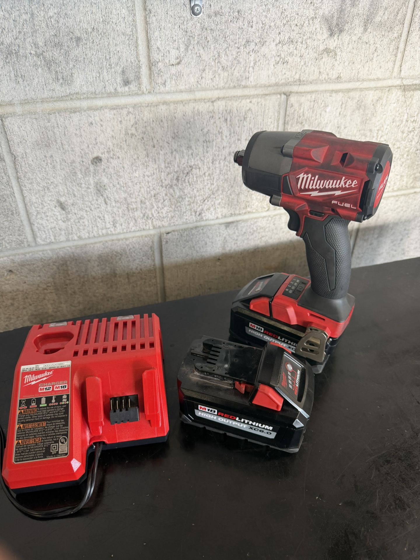 Milwaukee 1/2” Impact Wrench w/ 2 Batteries & Charger